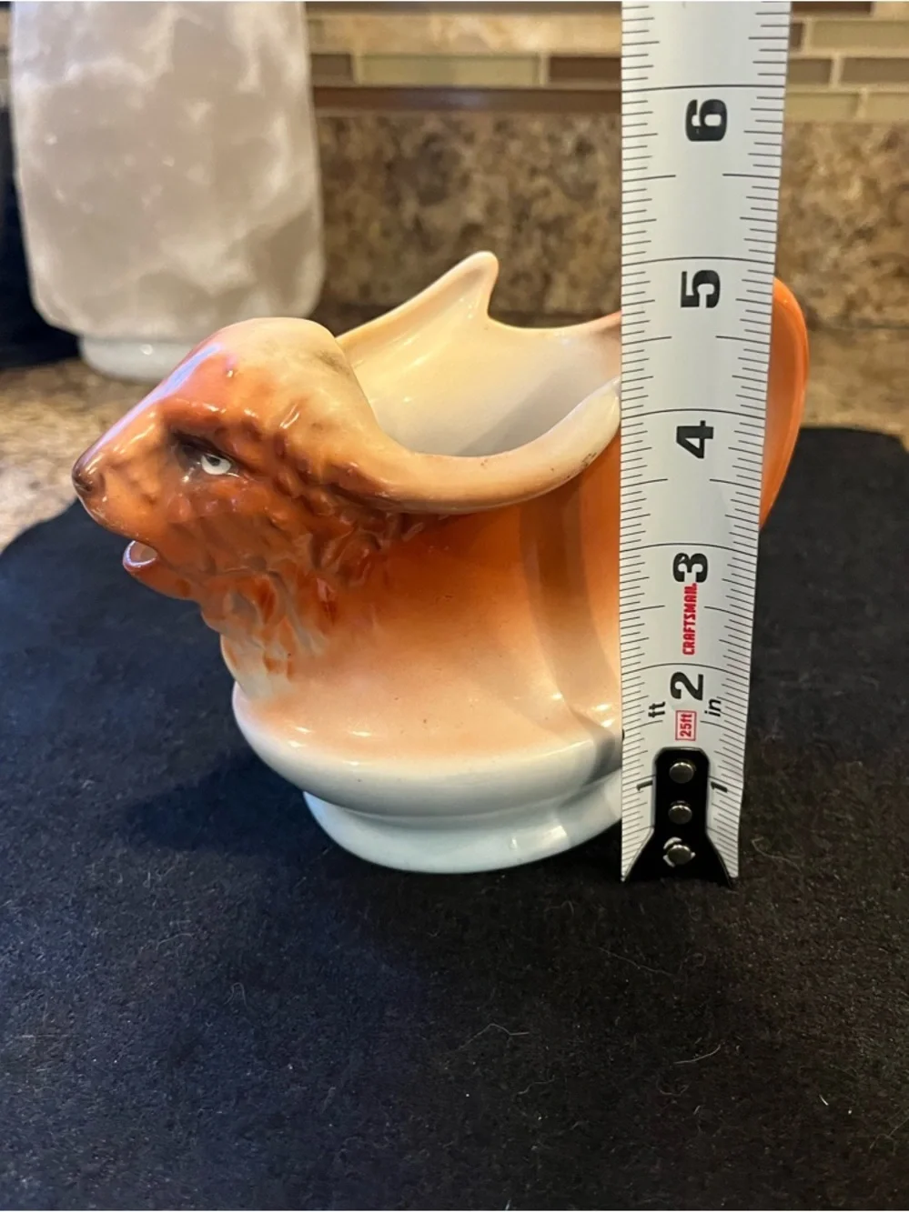 Vintage Royal Bruxonia Austria Water Buffalo Bison Head Creamer Pitcher